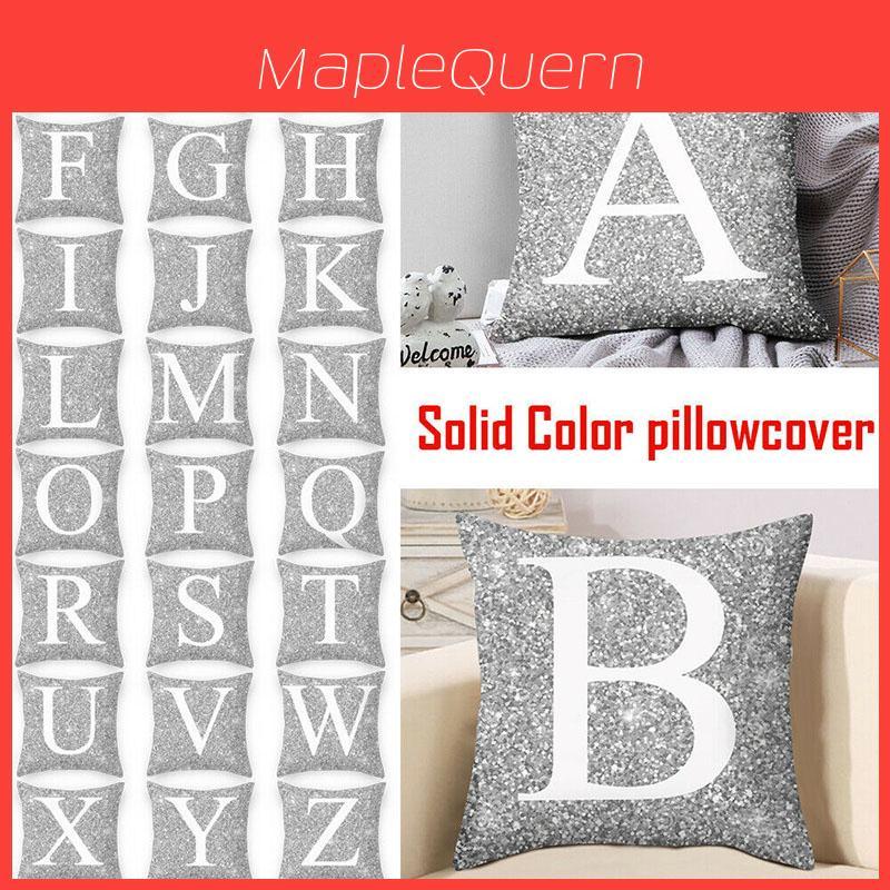 Luxurious Letter Cushion Rose Gold Glitter Throw Pillow Case Cover For Home Sofa Decor 45cm