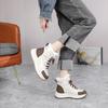 Women's Winter Chunky Platform Snow Boots Non-Slip Lace-Up Short Ankle Booties Faux Fur Lining Walking Shoes Warm Running High-Top Sneakers for Women