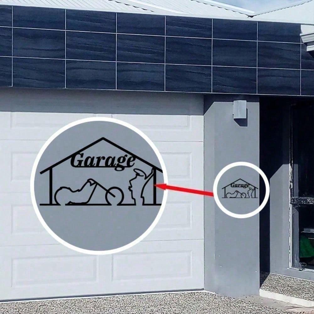 Hand Forged Iron Motorcycle Wall Decor for Men Vintage Garage Metal Art Gift