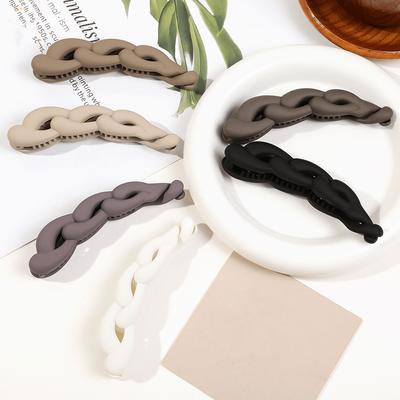 Damen mattierte Bananenklemme vertikale Klemme hinten Krapfen Haarnadel Pfanne Haargreifer Pferdeschwanzklemme Haarschmuck