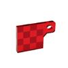 JILLS PRODUCTS Acrylic Red Checker Self-Liability Sticker Plate
