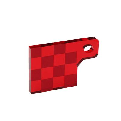 JILLS PRODUCTS Acrylic Red Checker Self-Liability Sticker Plate