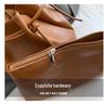 High-End Women's Large Capacity Textured Crossbody Drawstring Shoulder Bag for Casual Outdoor Use