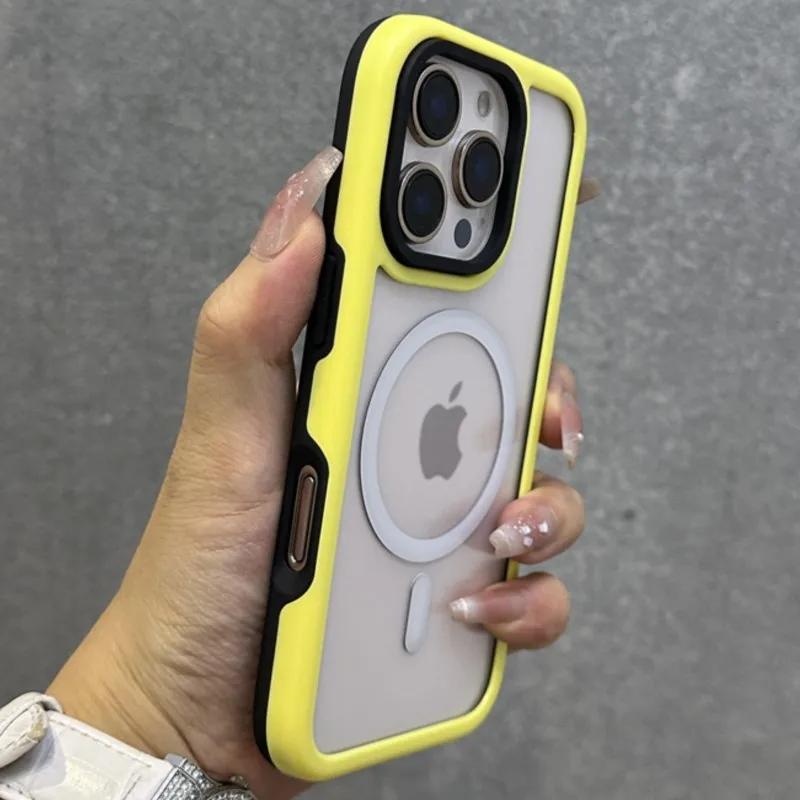 New Color Transparent Magnetic Phone Case For 17 17 Air 17Pro 17 Pro Max For Magsafe Wireless Charge Shockproof Cover Coque