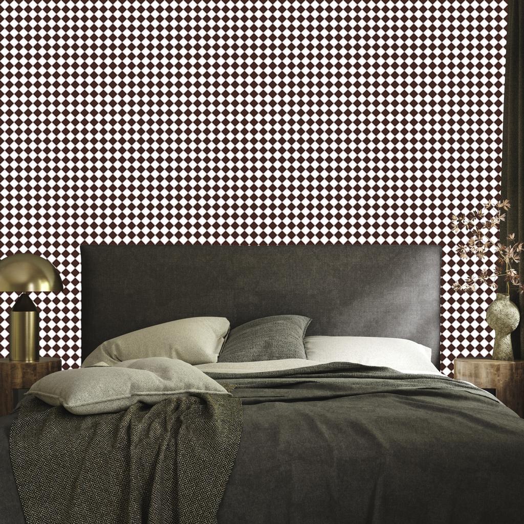 Geometric rhombus wallpaper gray and red 50x1000