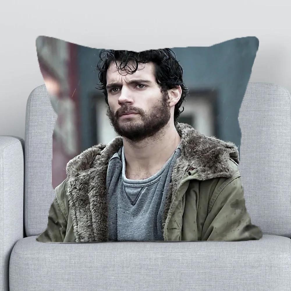 H-Henry Cavill Copricuscino 45X45 Copricuscini Cuscini per Divano Federa Decorativa Per Soggiorno Federe 50X50 Cuscino