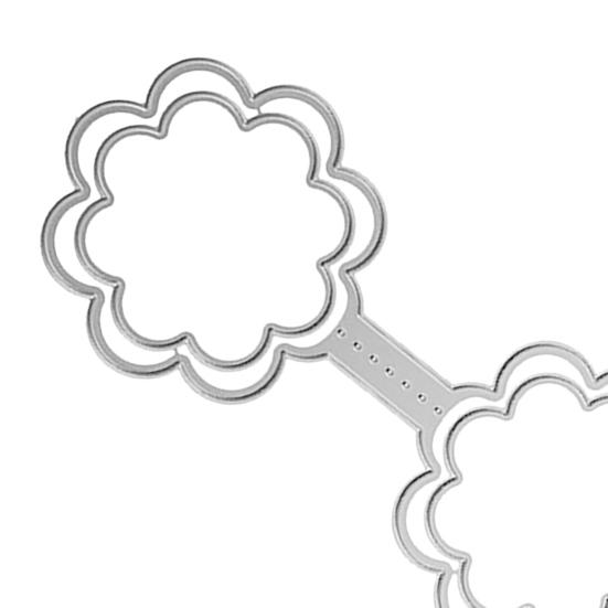 Fustella per Cartellino Fiore, Fustelle Metalliche Fiore, Stencil da Taglio per Etichette Regalo Fai da Te Segnalibri Goffratura, Materiali per Scrapbooking Biglietti