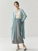 2025 Cashmere Rolled Edge Long Cardigan: Autumn/Winter Collarless Outerwear for Women - Comfy, Stylish & Perfect for Commuting