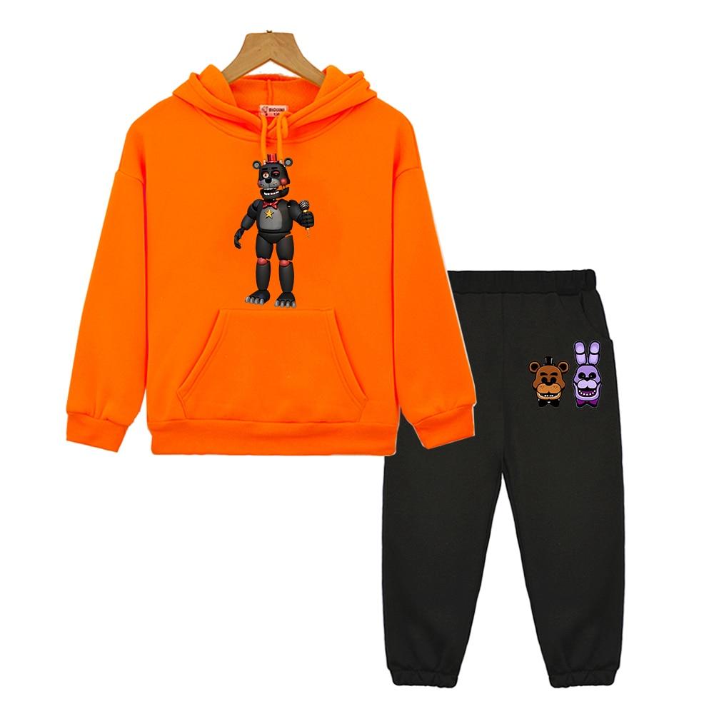 FNAF băieți fete Seturi cu glugă Anime hanorac pulover din lână Jachetă Toamnă Urs Iepure Joc Kawaii Hanorac copii haine boutique