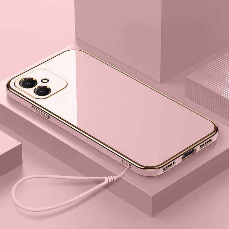 Pro Samsung Galaxy A05 Pouzdro Samsung SM-A055F Pouzdro na telefon Rovný okraj Galvanické pokovování Nárazuvzdorný Silikonový Zadní Měkký Kryt