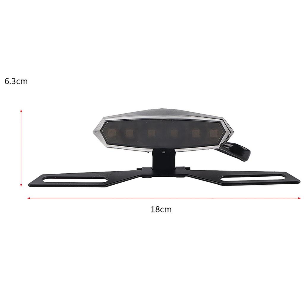 1Pc Motorcycle Dirt Bike LED Tail Brake Light License Plate Mount Holder Bracket Red Blue Light