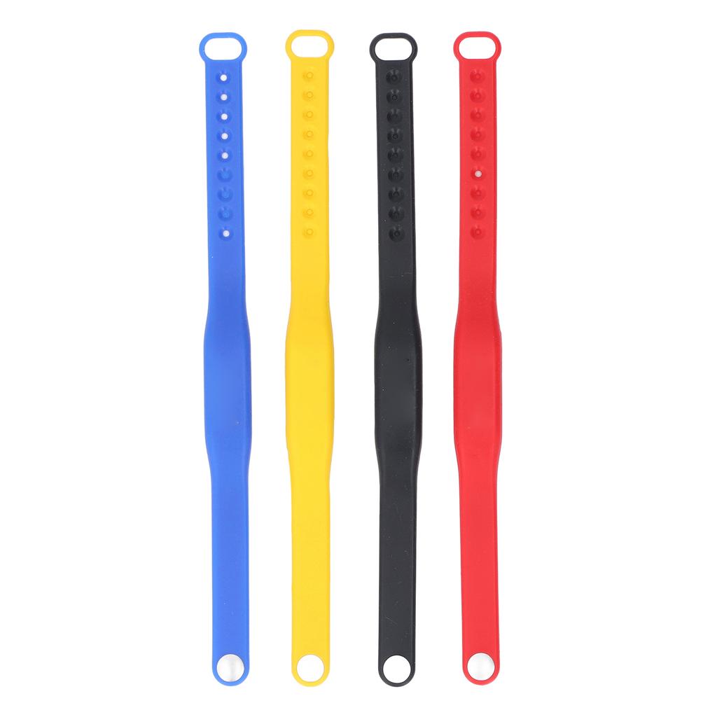 4PCS NFC Wristband Water Resistant Colorful Silicone Bracelet Rewritable Access Control Wristband for Swimming Pool