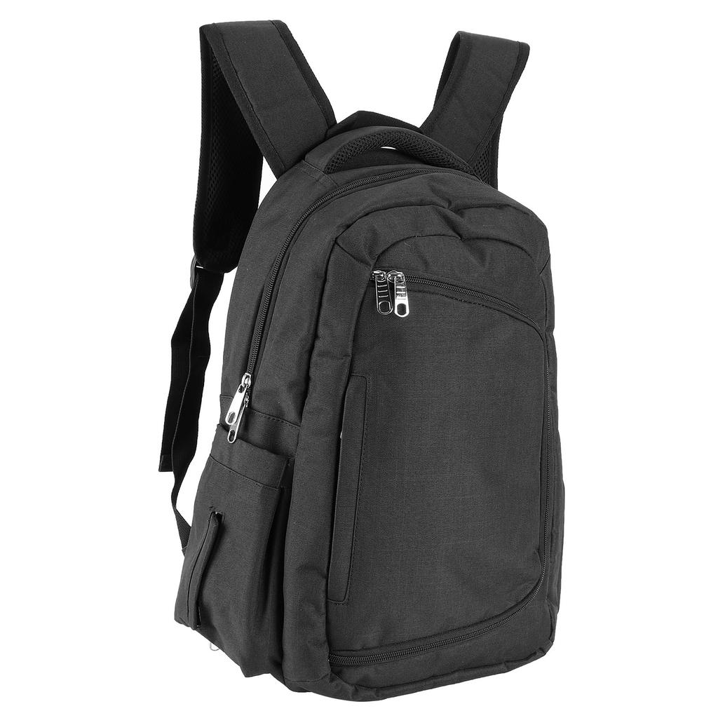 Large Capacity Nappy Bag MultiFunctional Oxford Cloth Milk Bottle Travel Diaper Backpack(Black )