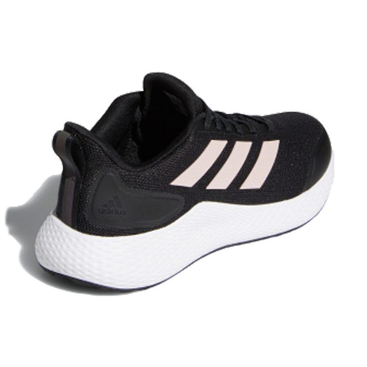 adidas Day Comfortable Low Top Running Shoes Women's Black Pink FW7466