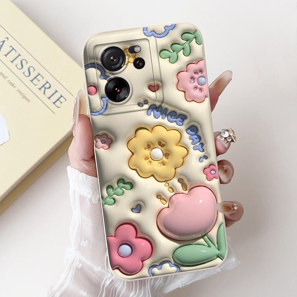 For Xiaomi 13T Pro Case 13T Silicone Cute Cartoon Cat Fashion Luxury Funny Shockproof Back Cover For Xiaomi 13T Phone Case Funda