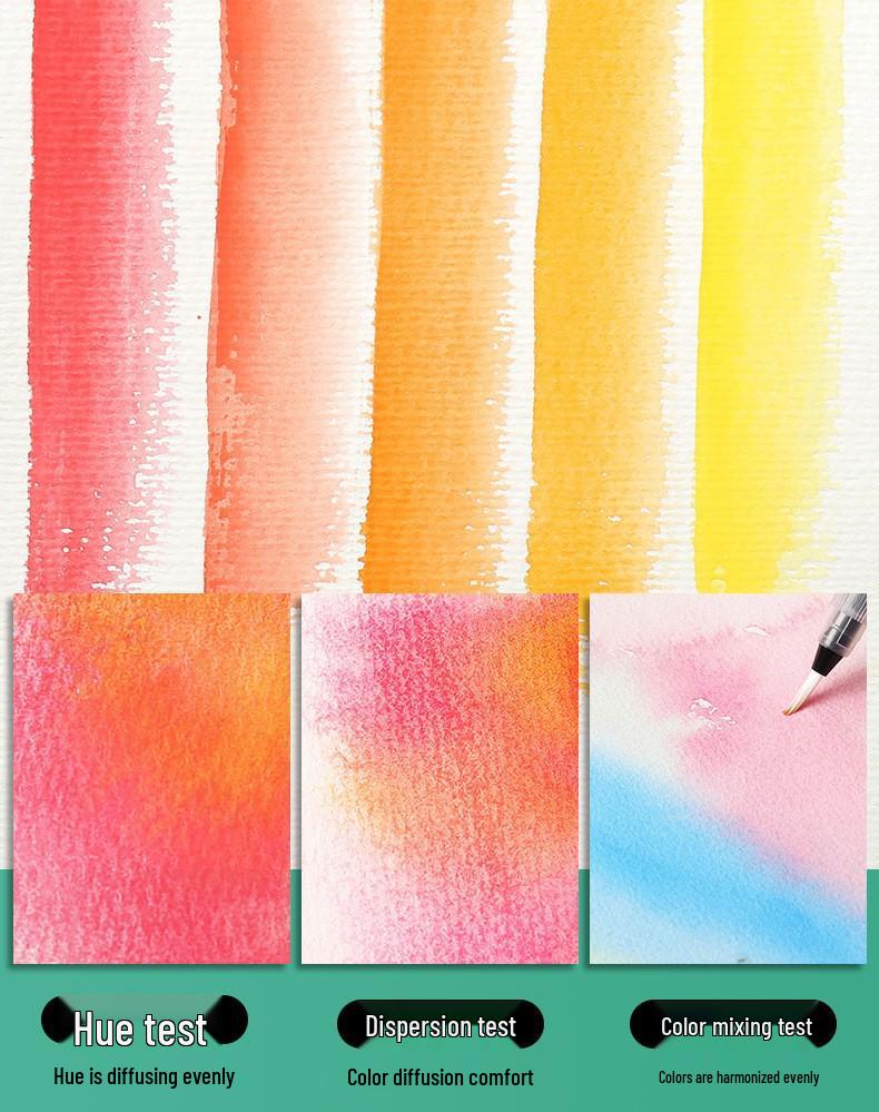 48 Tin Box Solid Watercolors & Brushes Kit - 60 Unique Colors for Beginners