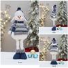 New Cloth PP Cotton Snowman Doll White Blue 50cm Snowman Toys Soft Christmas Decor Dolls Kids Gift