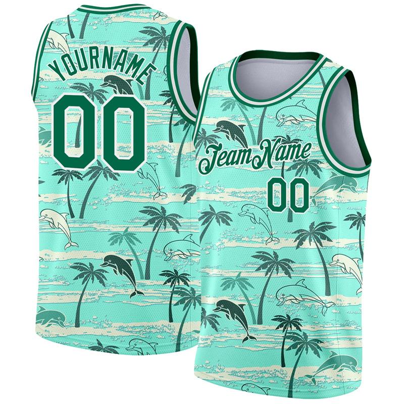 Hawaiian Coconut Tree Theme Vest  Custom Basketball  Casual Cool Streetwear Tank