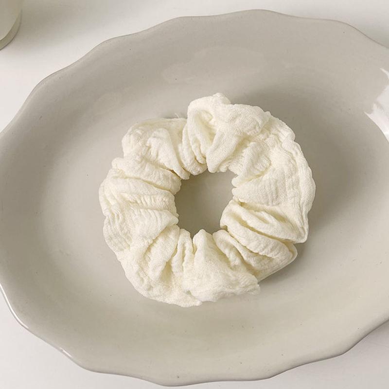 Fluffy Pleated Scrunchie Large Intestine Hair Tie For Women High Ponytail Elastic Big Hair Ring Girl French Headdress Headwear