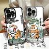 Cartoon Dicker Tiger Lustige Galvanisierte Handyhülle Für Iphone 16 17 Pro Max Air 16E 14 15 Plus 12 13 Mini Anti-Fall Airbag-Abdeckung