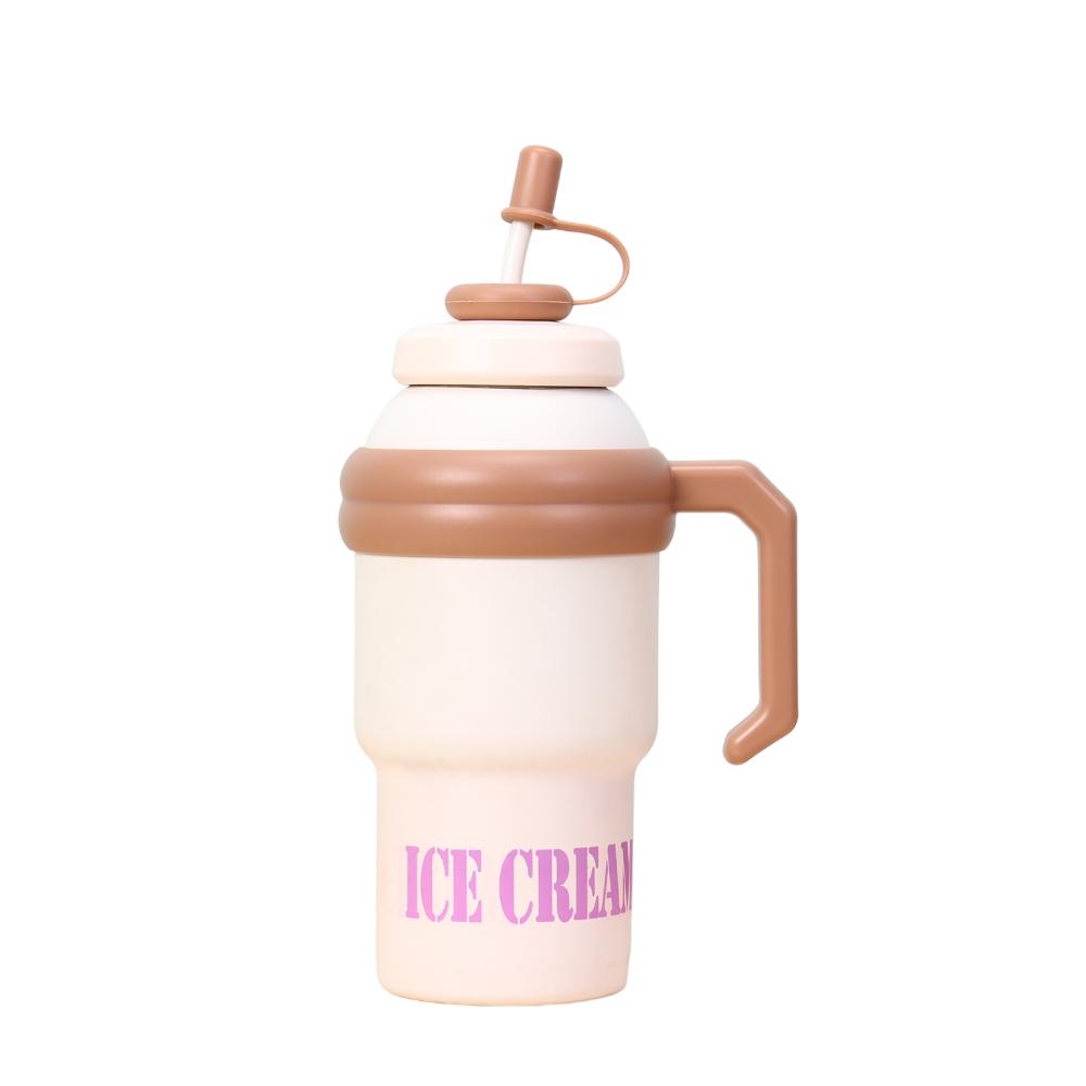 Leak Proof Outdoor Insulated Mug Creative Drinking Straw Cup Cold Beverages Cups  Household