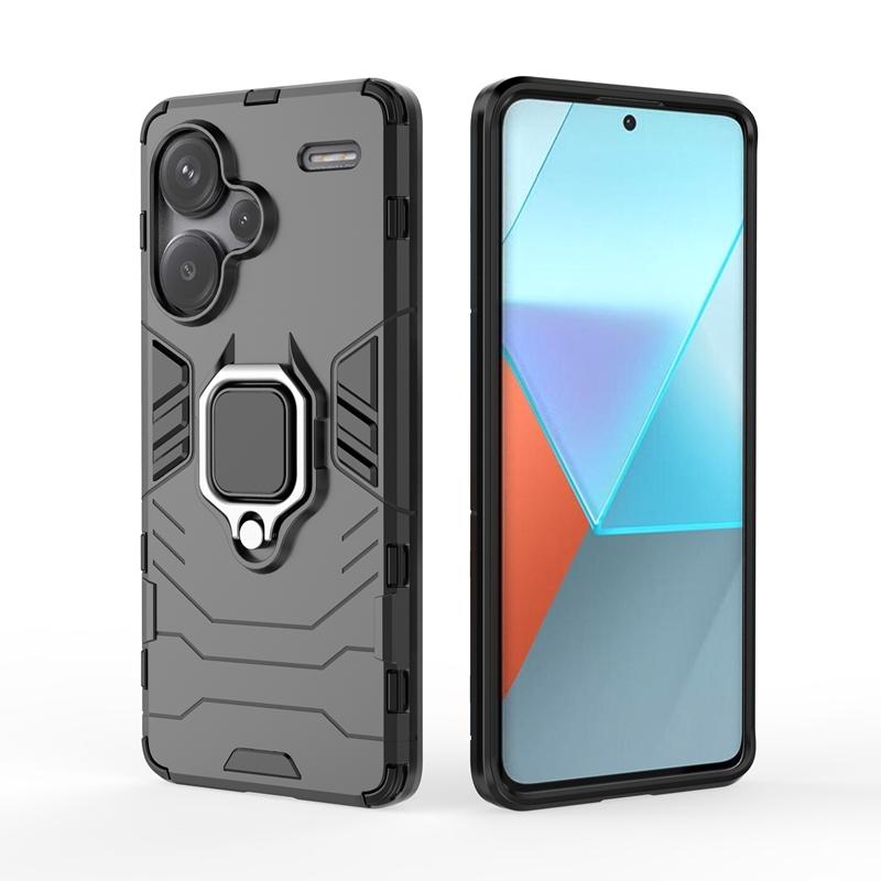 Camera Shockproof Armor Phone Case For Xiaomi Redmi Note 13 Pro 5G Pro+ Plus Redmy Note13 4G Magnetic Ring Stand Back Cover