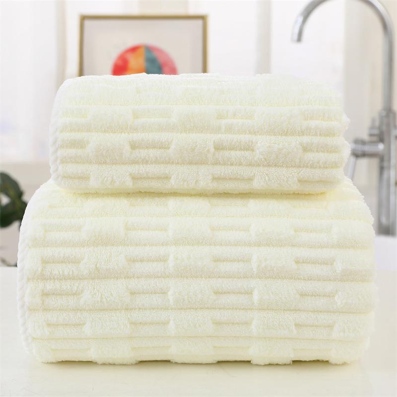 Bamboo Velvet Coral Fleece Bath Towel – Super Soft & Absorbent for Adults