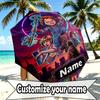 Custom Name Personalized Horror Theme Chucky Print Umbrella, Auto Open Close, 8‑Rib Sturdy Frame, Commute Camping Hiking Use, Birthday Gift