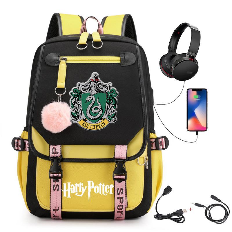 3 Piece School Backpack Set for Students Large Capacity Oxford Cloth Schoolbag with Shoulder Strap and Pencil Case