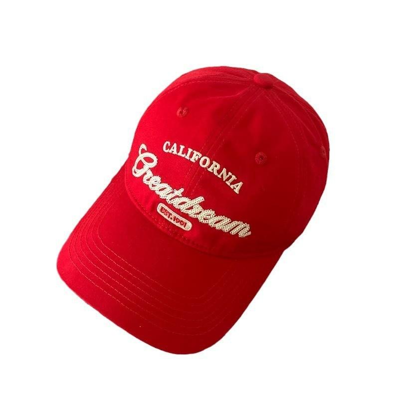 Baseball Cap With Embroidered Letters And Wide Brim For Summer Casual Wear