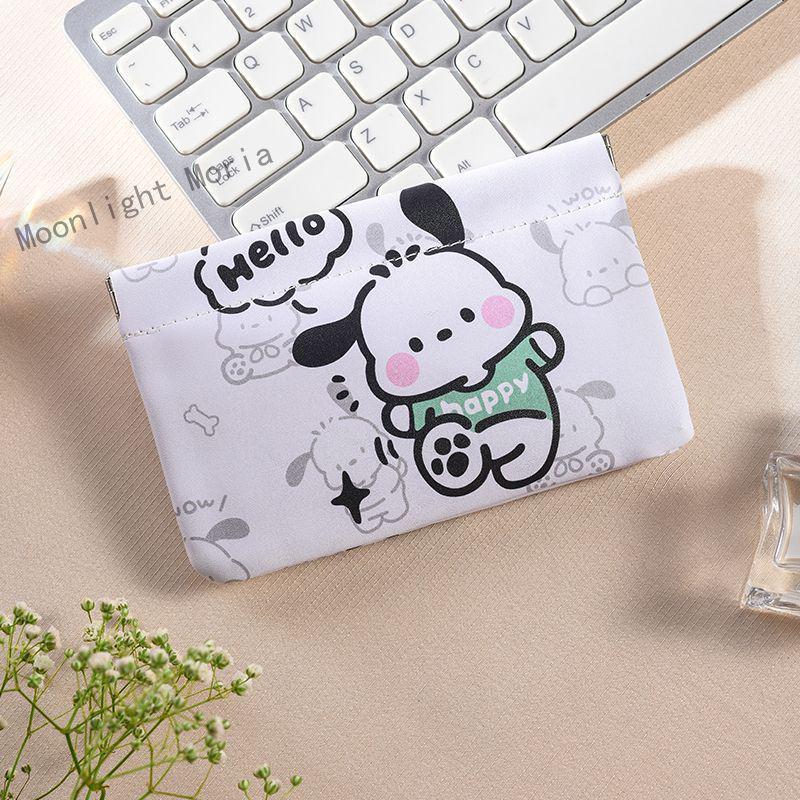 Unisex úložný sáček na datové kabely a kosmetiku s automatickým uzávěrem – přenosná peněženka na mince