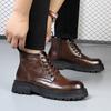 Fashion 2025 Men Platform Elastic Boots for Men Round Toe Comfortable Fashion Wear-Resistant Outdoor Soft Casual Non-slip Boots Autumn