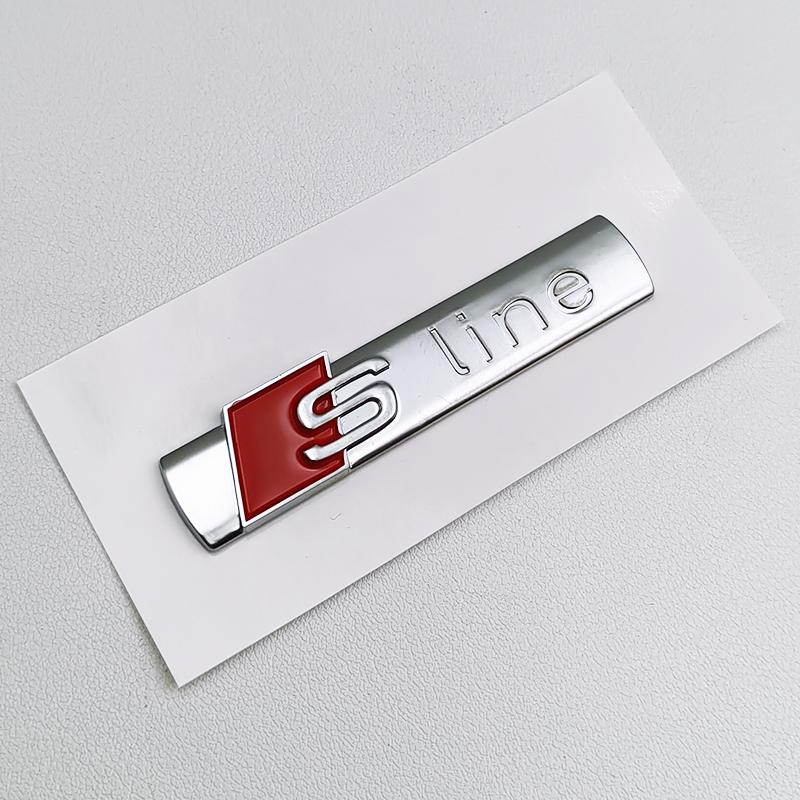1pcs 3D ABS Chrome S Line A1 A2 A3 A4 A5 A6 A7 A8 Logo Emblem Auto Badge Trunk Decal For Audi Sline Car Body Sticker Accessories