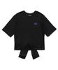 Pipilapin Short Sleeve T-Shirt With Satin Ribbon Detail Waist / Fm9Wts07F Black