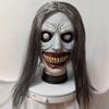 Smiling White-faced Demon Mask with Skull Halloween Horror Cosplay Exorcist Mask