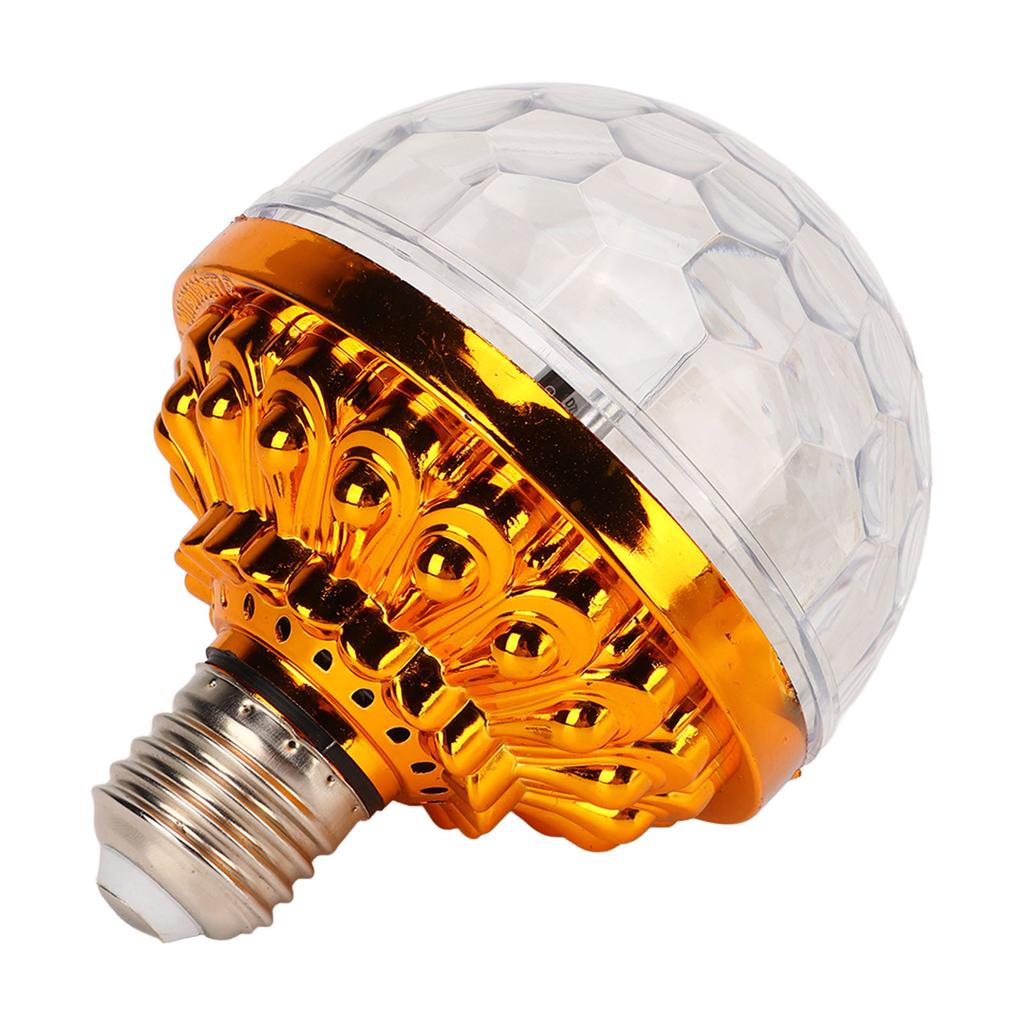 E27 Rotating Ball Light Bulb PC 6W LED RGB Party Lamp Bulb with 8.2ft Plug Wire for KTV Bar