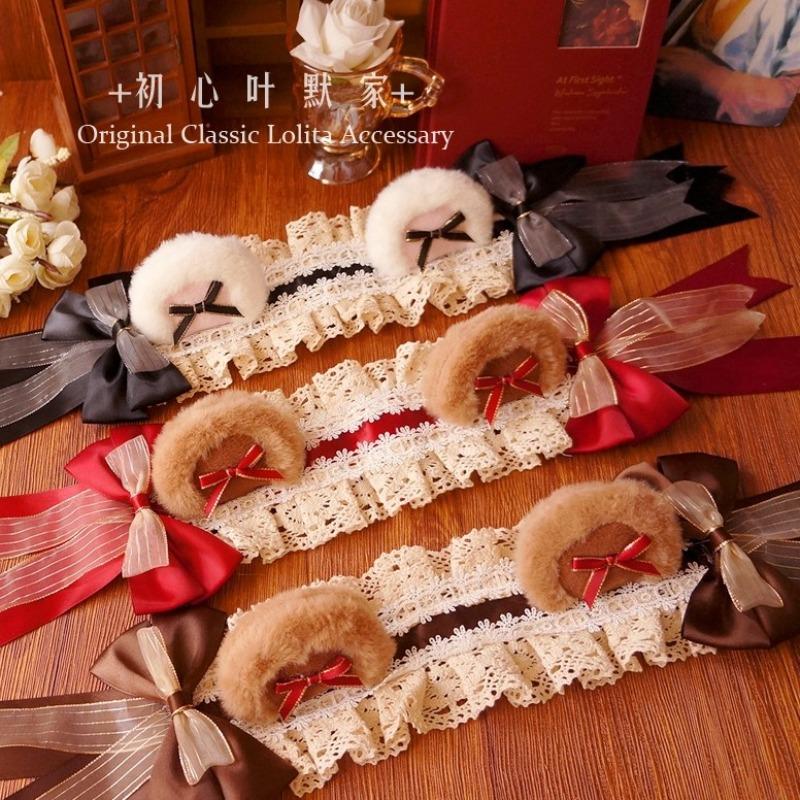 Lolita Bear Ear Headband KC Headband Cat Ear Multi-layer Lace Hair Accessories for Women