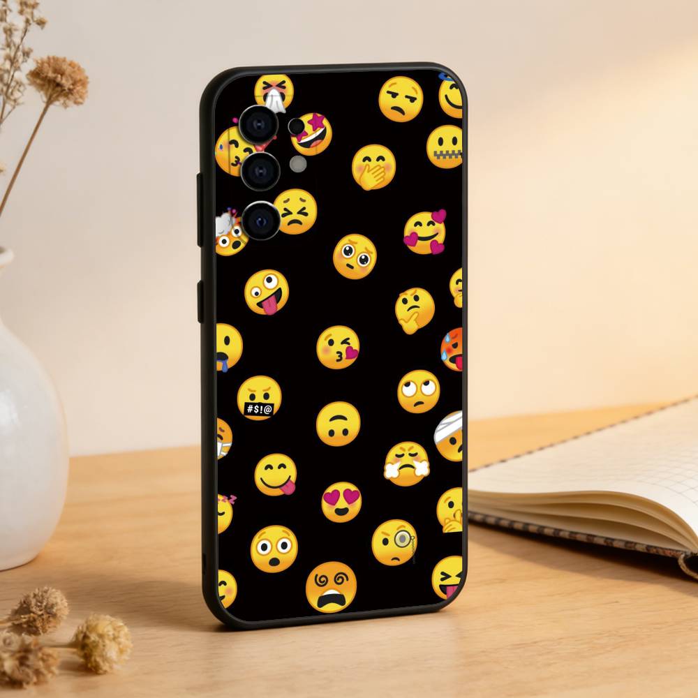 Funny emoji  Phone Case For Samsung S25,S24,S21,S22,S23,S30,Ultra,S20,Plus,Fe,Soft Silicone Black Cover