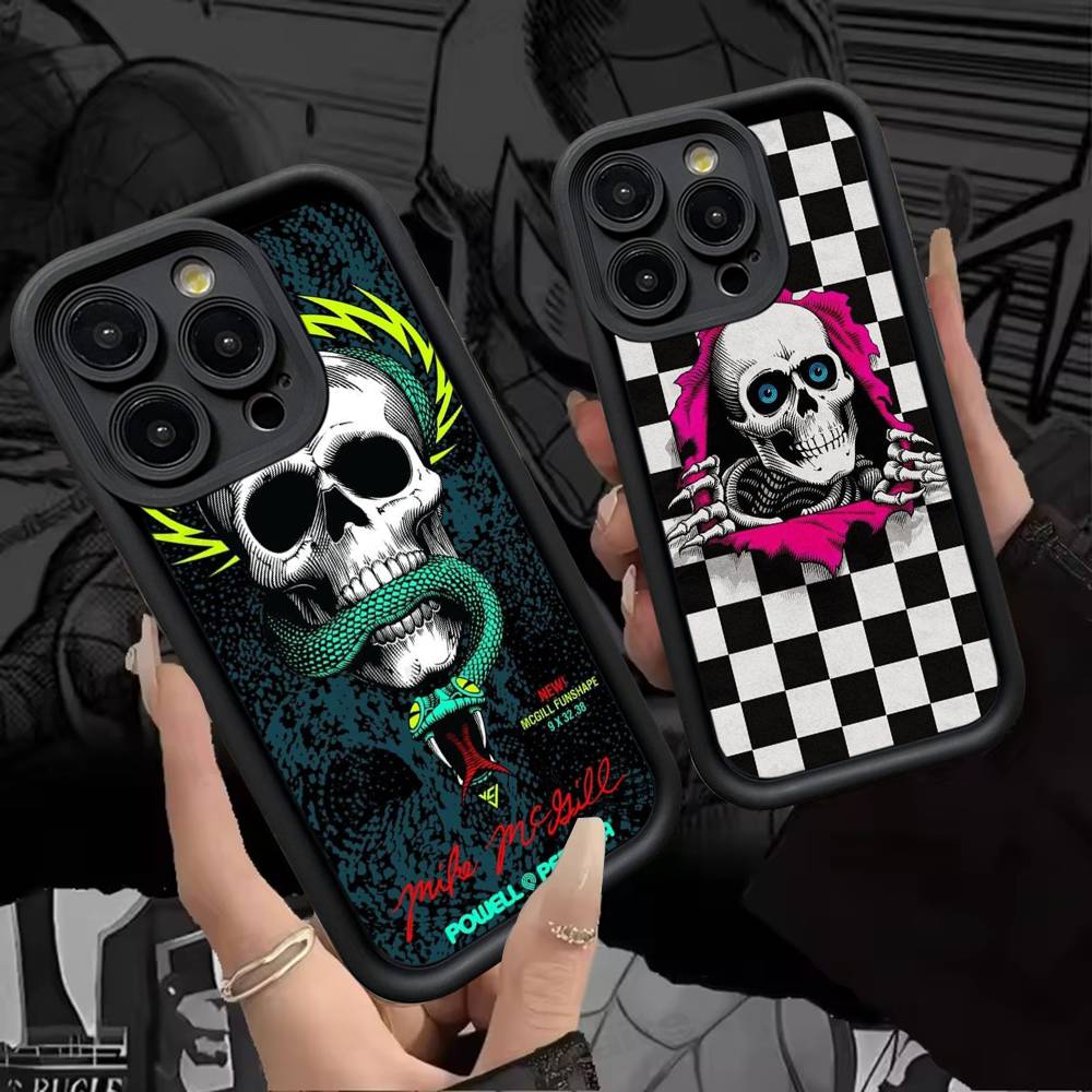 Brand P-Powell P-Peralta Fashion Phone Case For IPhone 11 12 13 16 15 17 14 Pro Max Soft Funda Silicone Cover