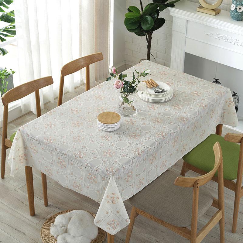 Internet Famous Waterproof & Heatproof PVC Tablecloth - Oilproof, Wash-free, Rectangular Dining & Coffee Table Mat