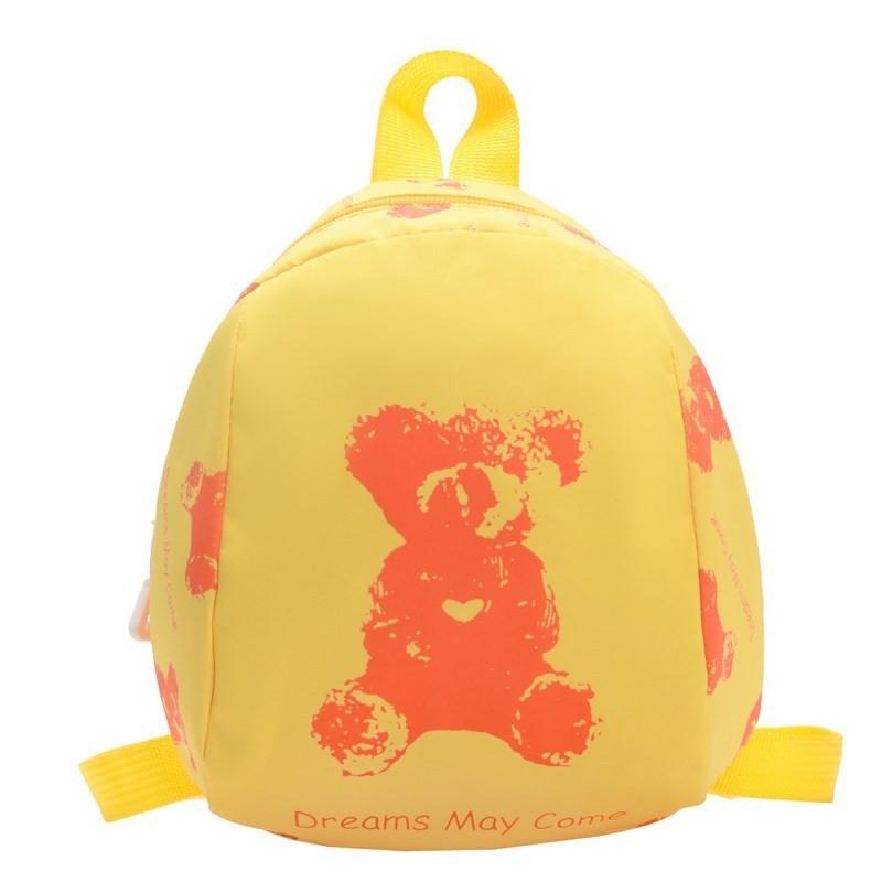Adorable Cartoon Bear Kids Backpack Cute And Fun Design Breathable Nylon Material For School