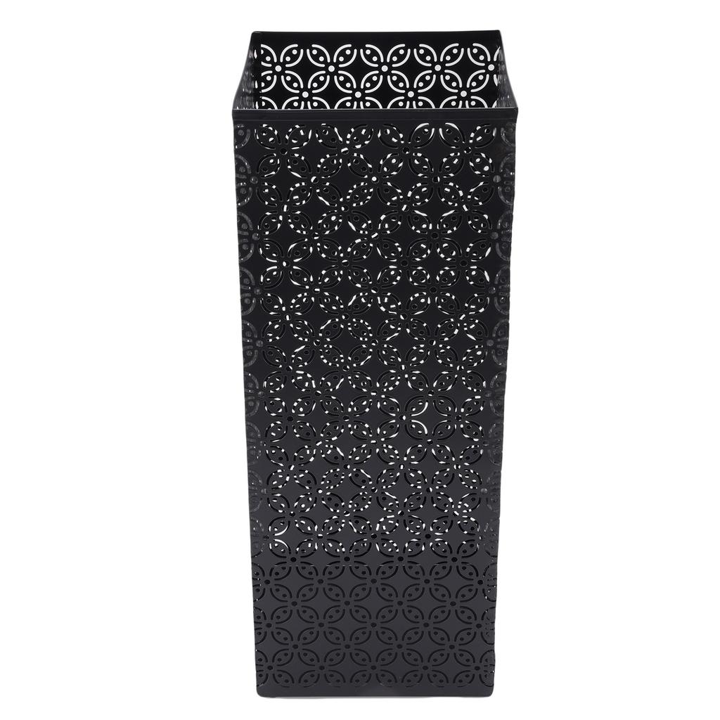Square Umbrella Stand Rack for Entryway Metal Umbrella Holder Organizer Bin Hollow Out for Home Offi