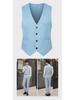 Men's Korean Style Slim Suit Vest - Business Casual for Spring & Autumn, Professional Groomsmen Dress Vest