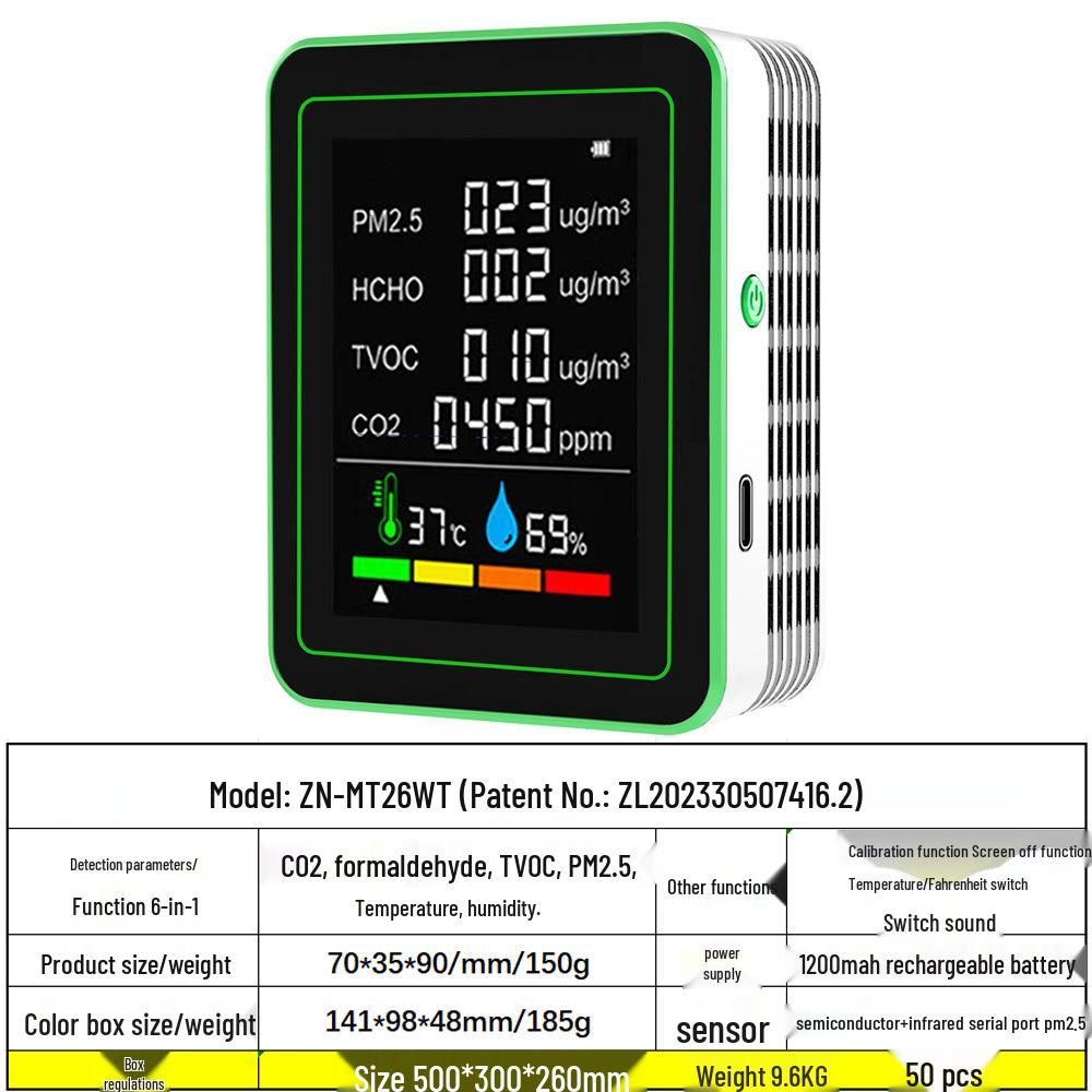 Smart Air Quality Detector: Formaldehyde, CO2, and TVOC Sensor
