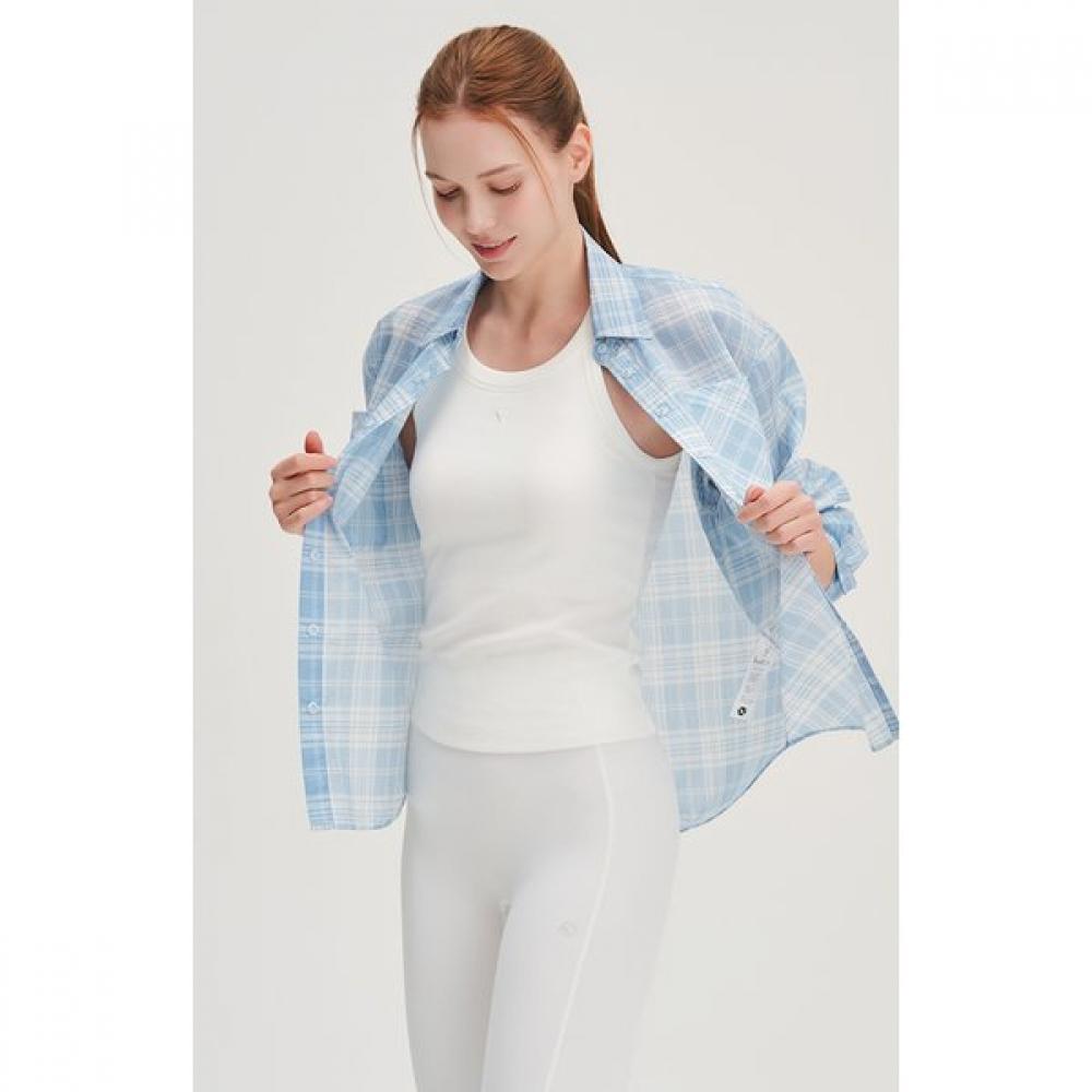 Huit [26ss] Ultra Lightweight Sheer Check Shirt Htwsu6j04t
