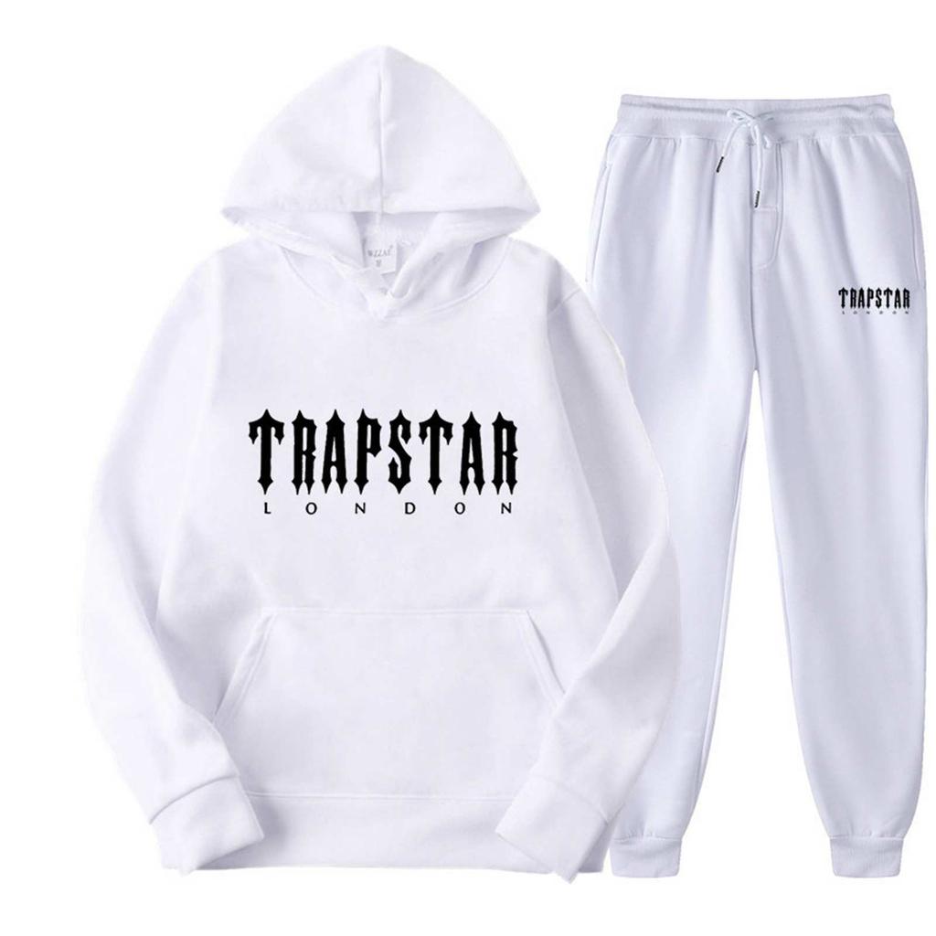Women's Hooded Athletic Tracksuit Unisex Two-Piece Running Clothing Long Sleeve Pullover Hoodie Sweatshirt + Track Pants Set
