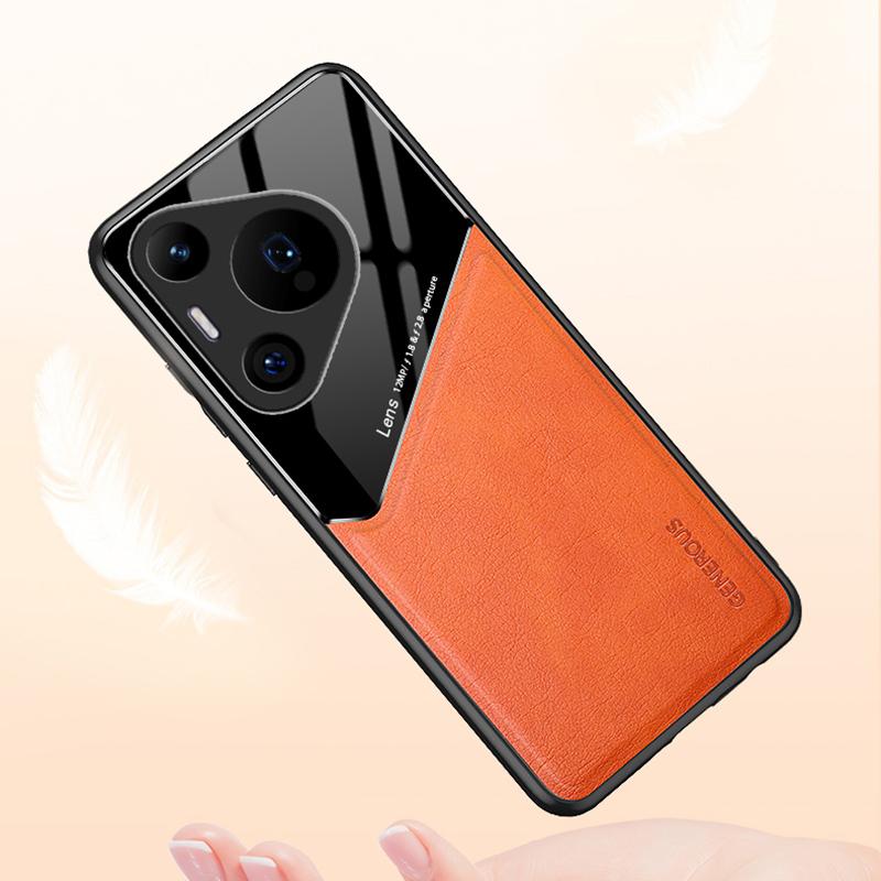 For Huawei Pura 70 Pro/Pura 70 Pro+ Case Anti-scratch PU+TPU+PC Phone Cover Support Magnetic Car Mount