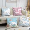 C-Cinnamoroll Cute Kawaii cushion cover Cushion Room Bedroom Headboard Sofa Living Backrest Nap Time Pillow Case