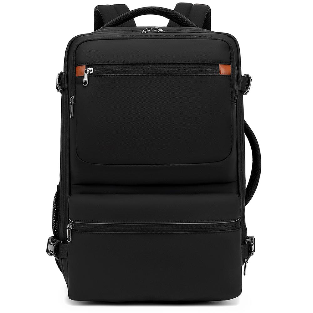 

Рюкзак Eaqual to 20 дюймовый чемодан 38 л расширяемый портативный мужской рюкзак большой емкости для 17/17,3 дюймового ноутбука, зарядка через USB, открытие на 180° чёрный