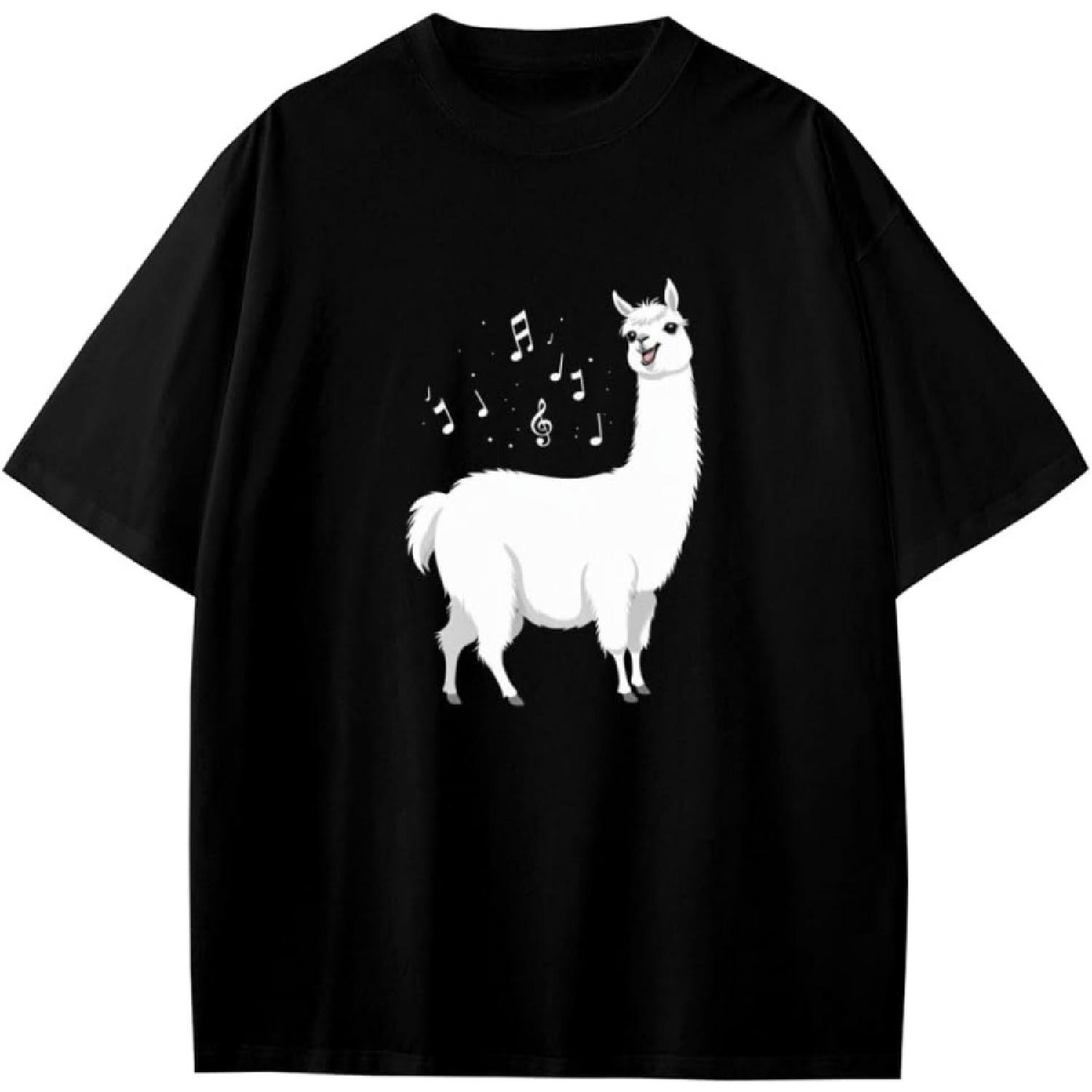 Singing Llama Sing Song Boys Girls Teens T-Shirt Anime Gift XXXXXL разноцветный